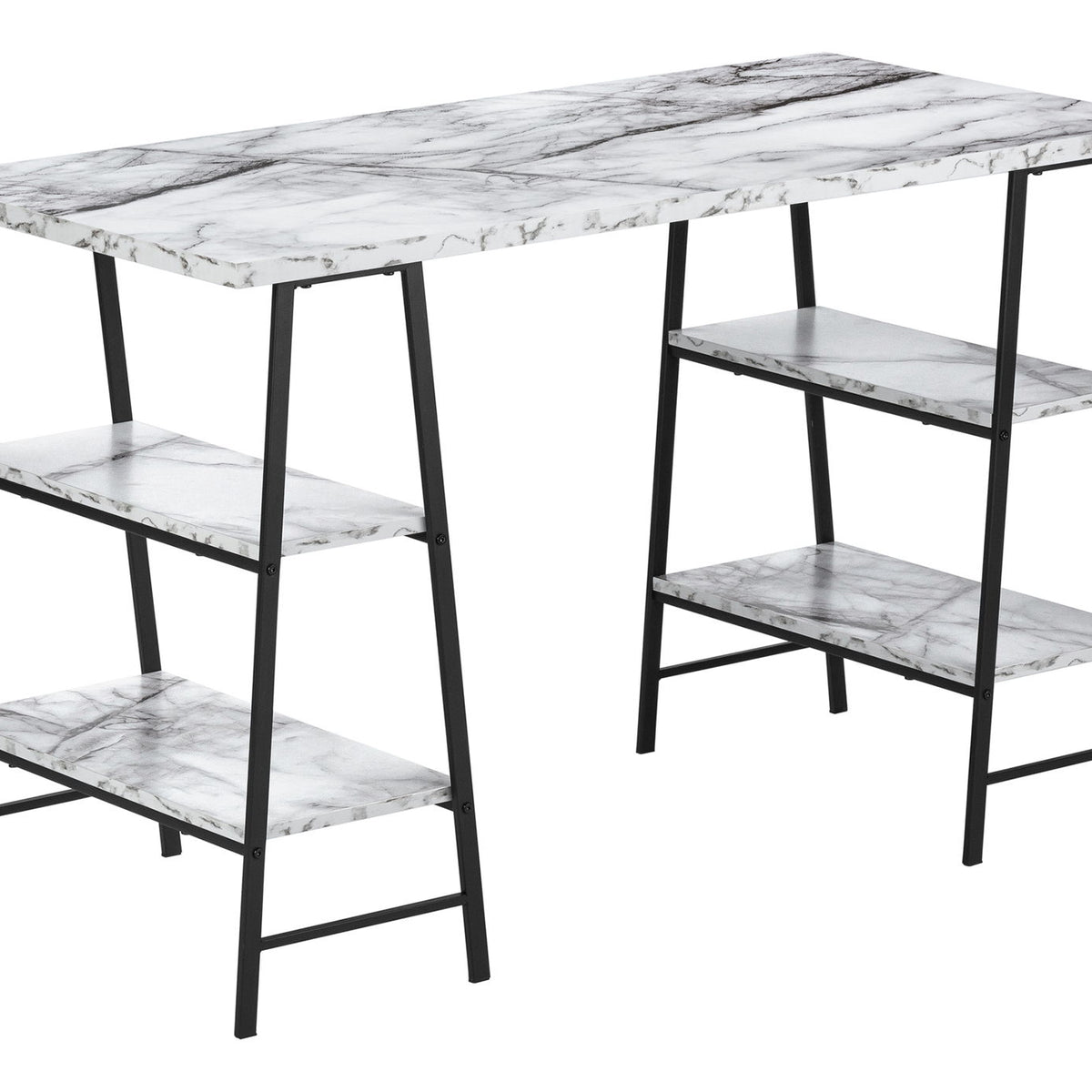 Computer Desk For Home Office, Laptop, Storage Shelves, Contemporary & Modern