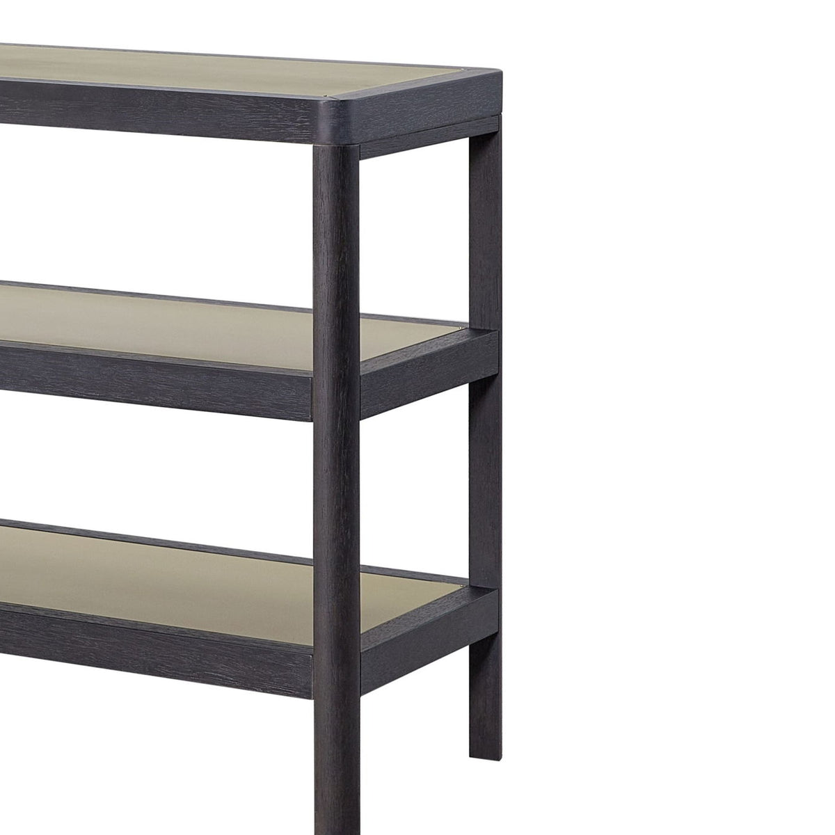 Console Table With Metal Insets - Black