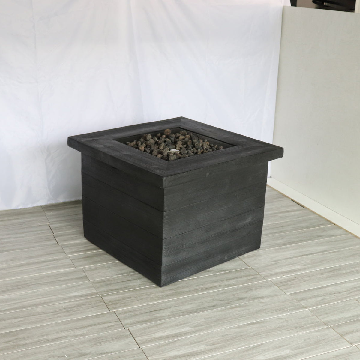 Fiber Reinforced Propane / Natural Gas, Fire Pit Table - Charcoal