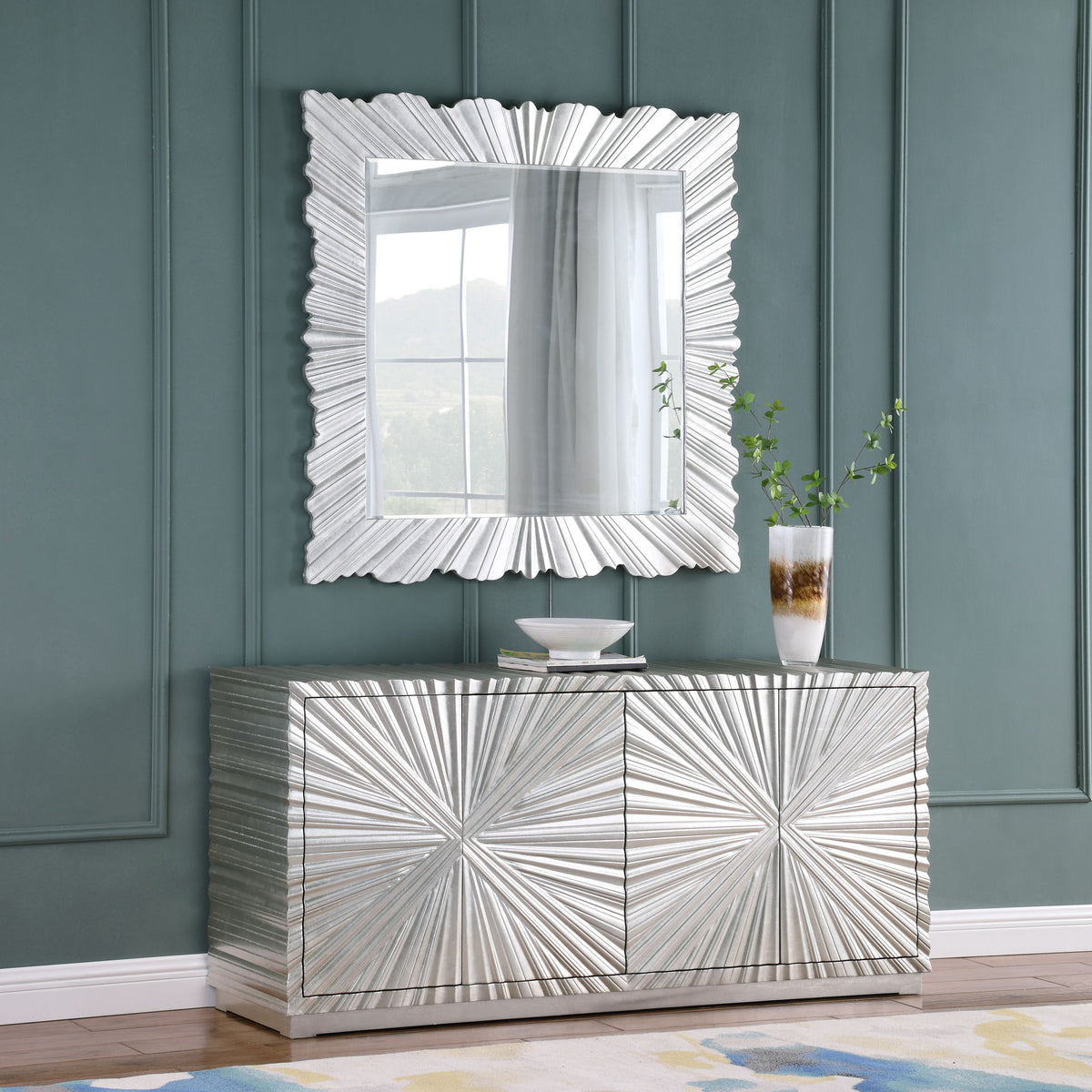 Silverton - Leaf Mirror - Silver