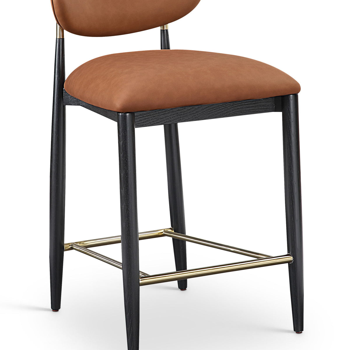 Riccio - Stool - Black And Gold Frame