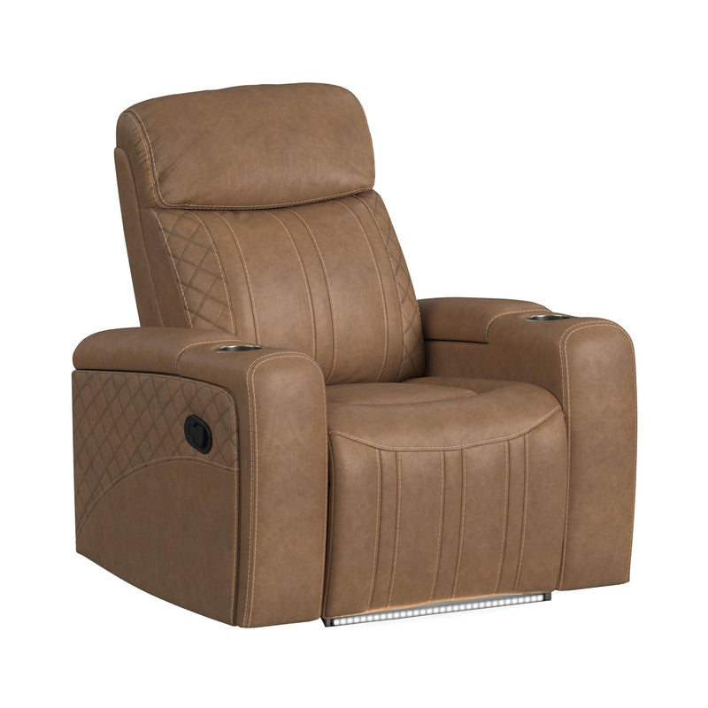Side Kick - Recliner With Cupholders And White Led Light - Simba Saddle