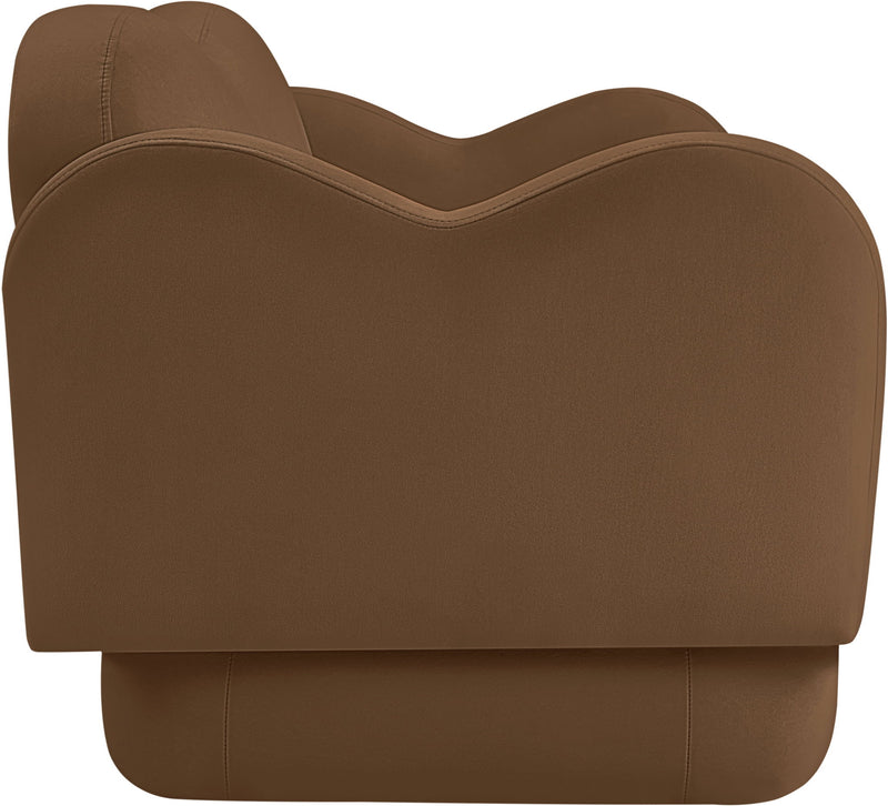 Bloom - Velvet Loveseat - Saddle