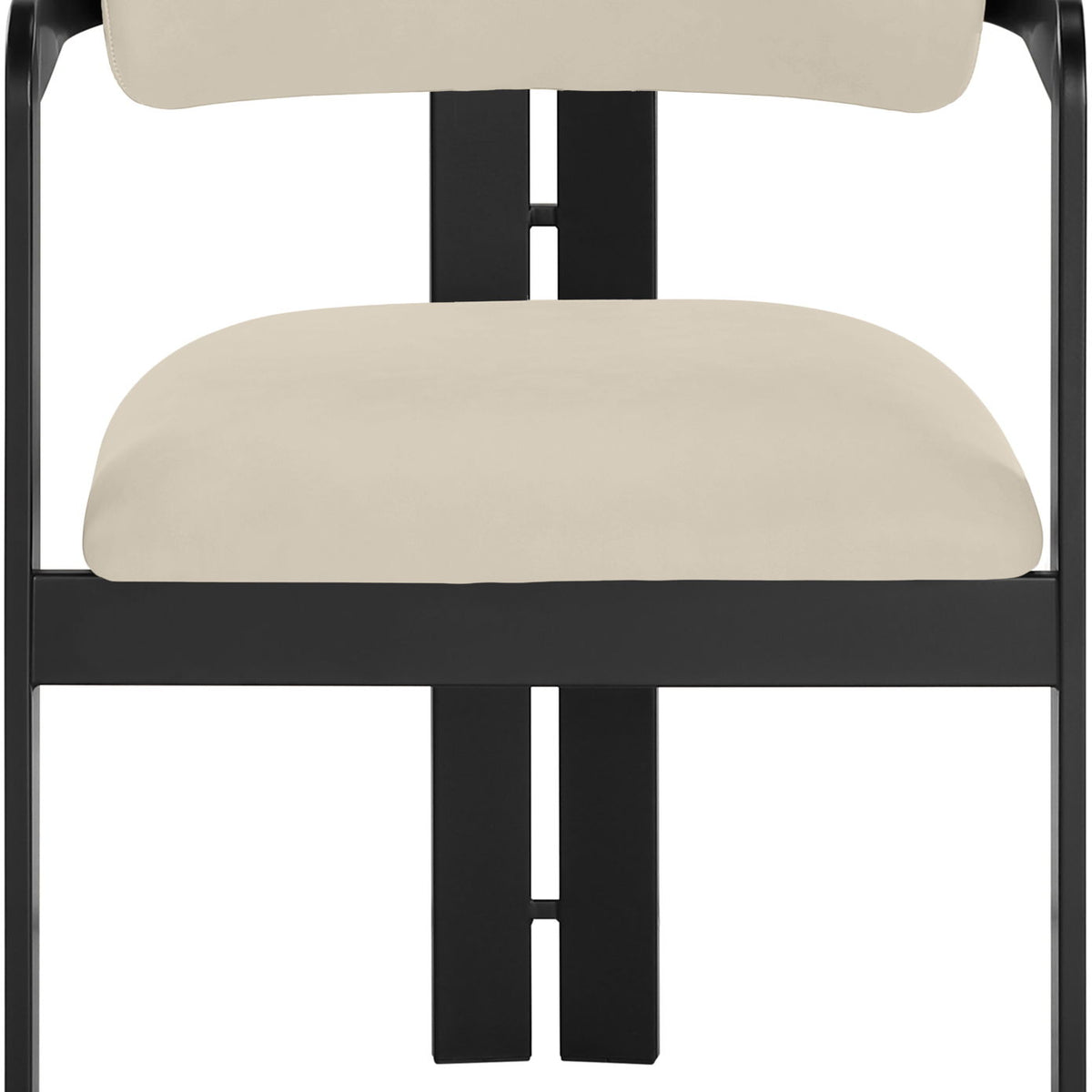 Aurum - Vegan Leather Upholstered Dining Chair With Graphite Black Base (Set of 2)