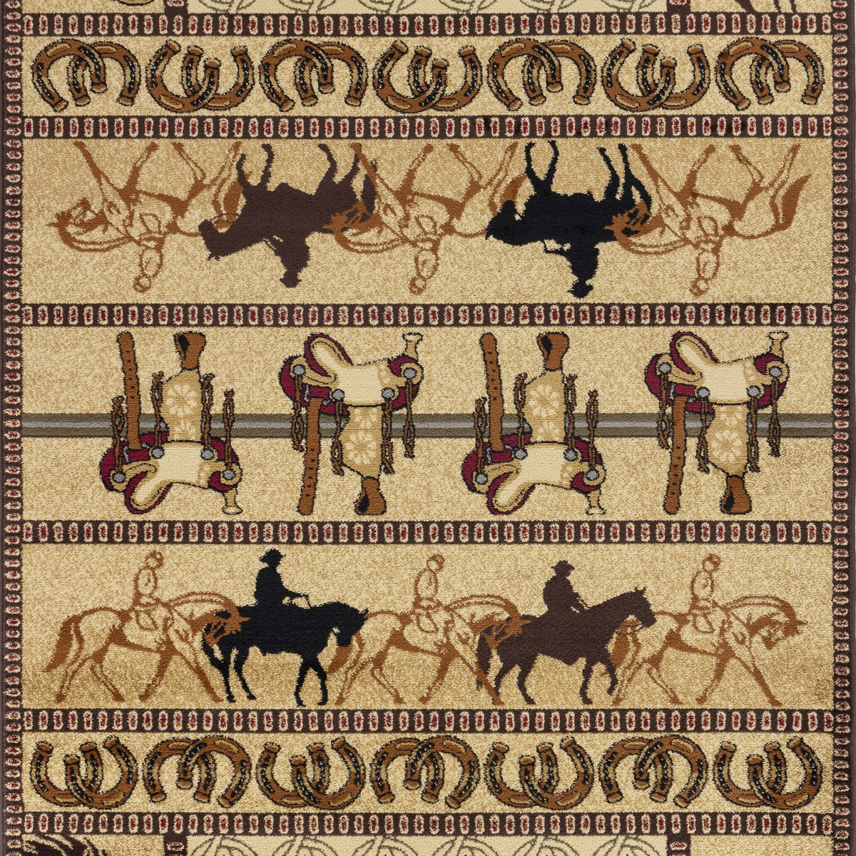 Tribes - 5'3" X 7'3" Southwest Area Rug - Beige - Polypropylene