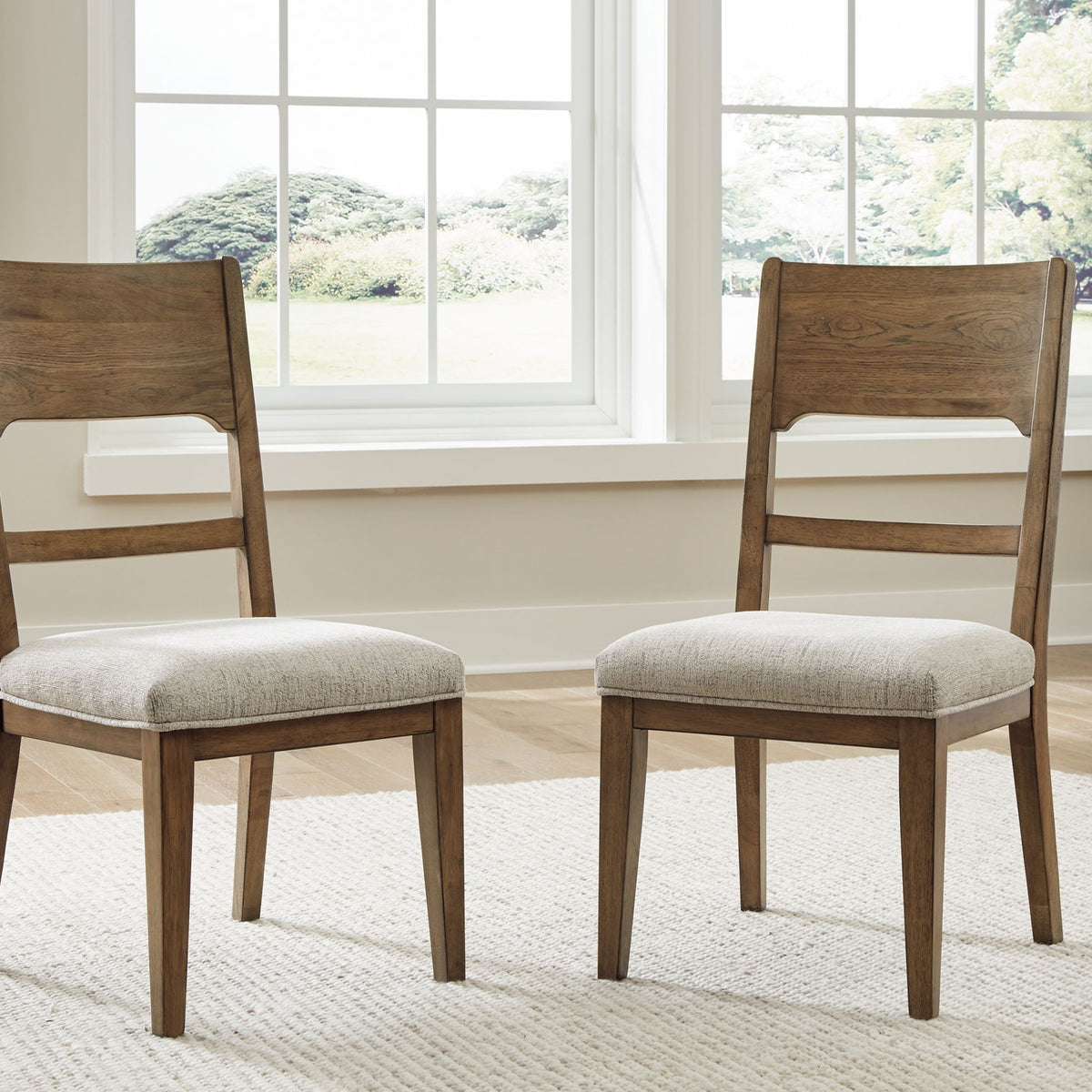 Cabalynn - Dining Uph Side Chair (Set of 2) - Oatmeal / Light Brown