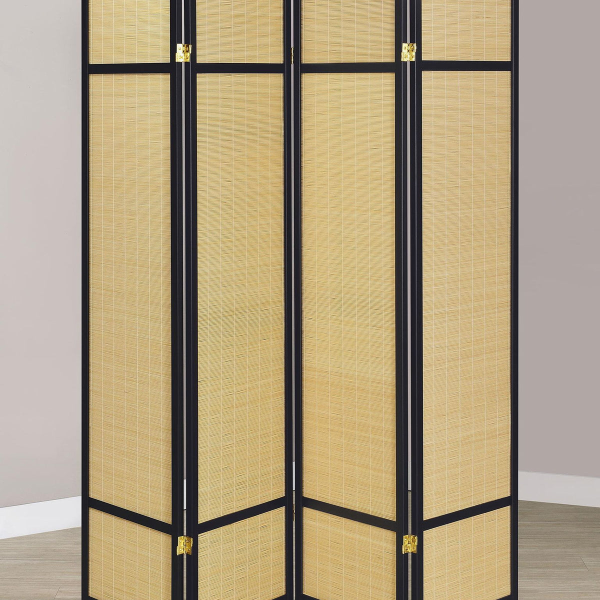 Pearce 4-panel Bamboo Room Divider Folding Screen Natural