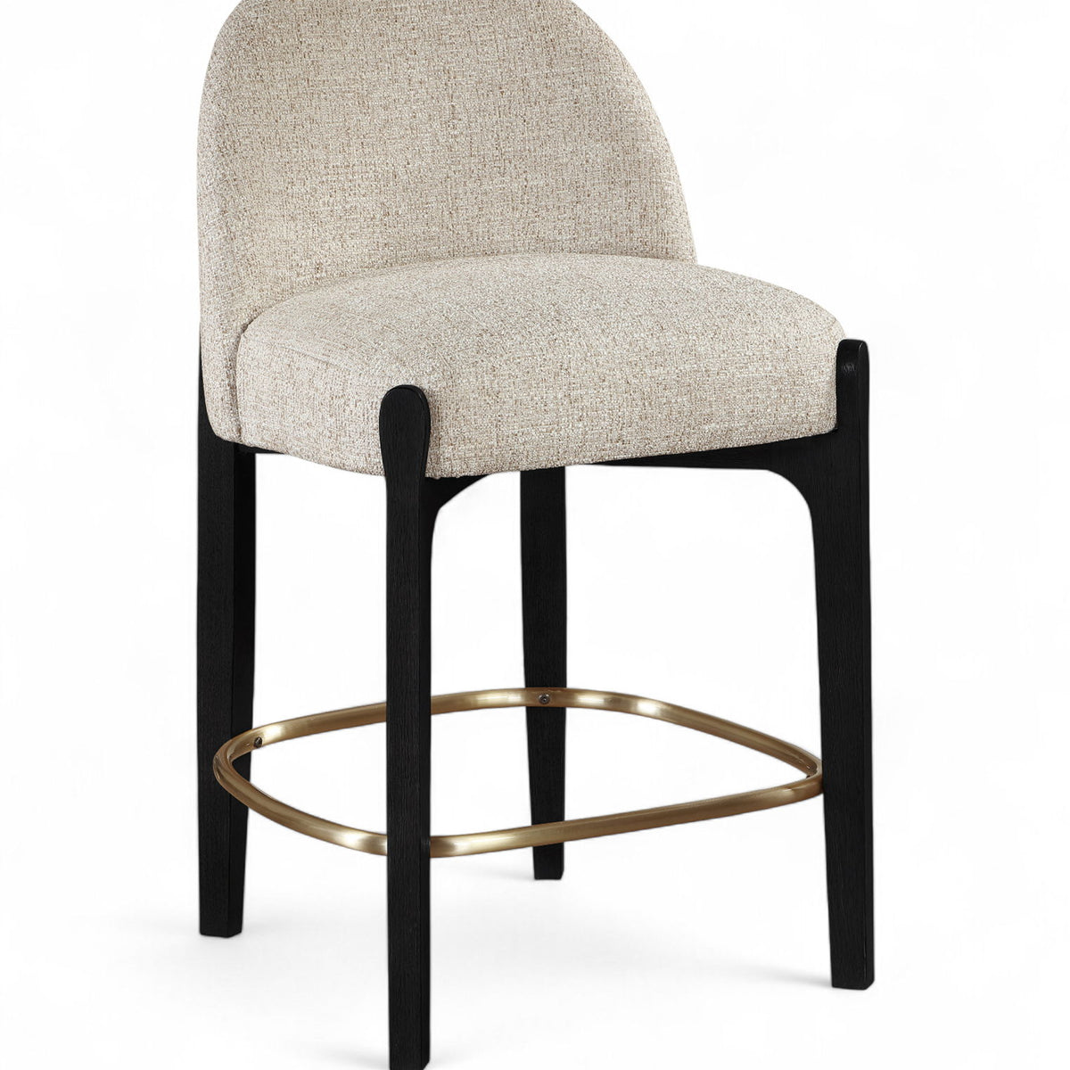 Torino - Counter Stool With Brushed Black Base