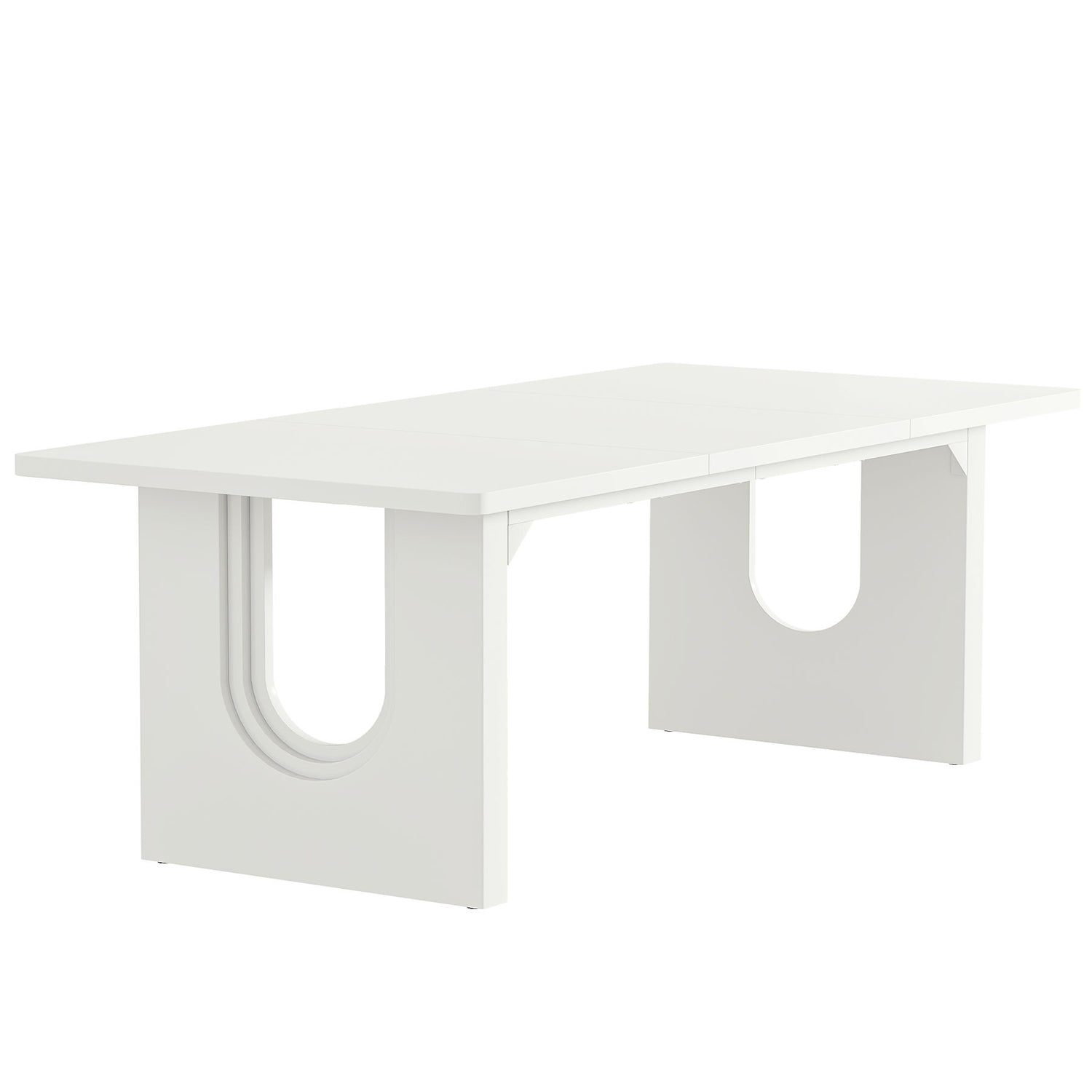 Rectangular Dining Table For 6 - 8 People With Pedestal Base