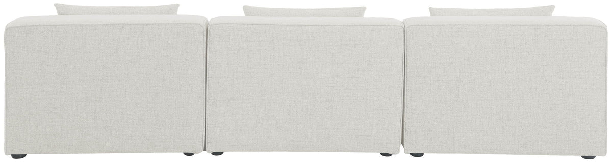 Cube - Linen Modular 3 Seat Armless Sofa