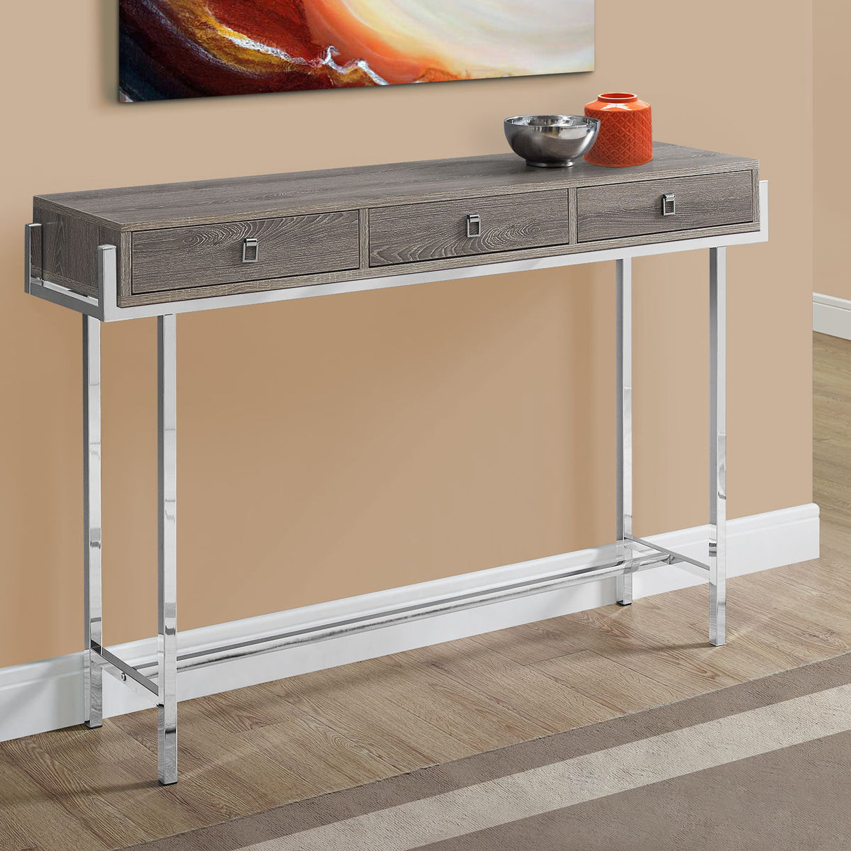 Accent Console Table For Entryway, Storage Drawer, Contemporary & Modern