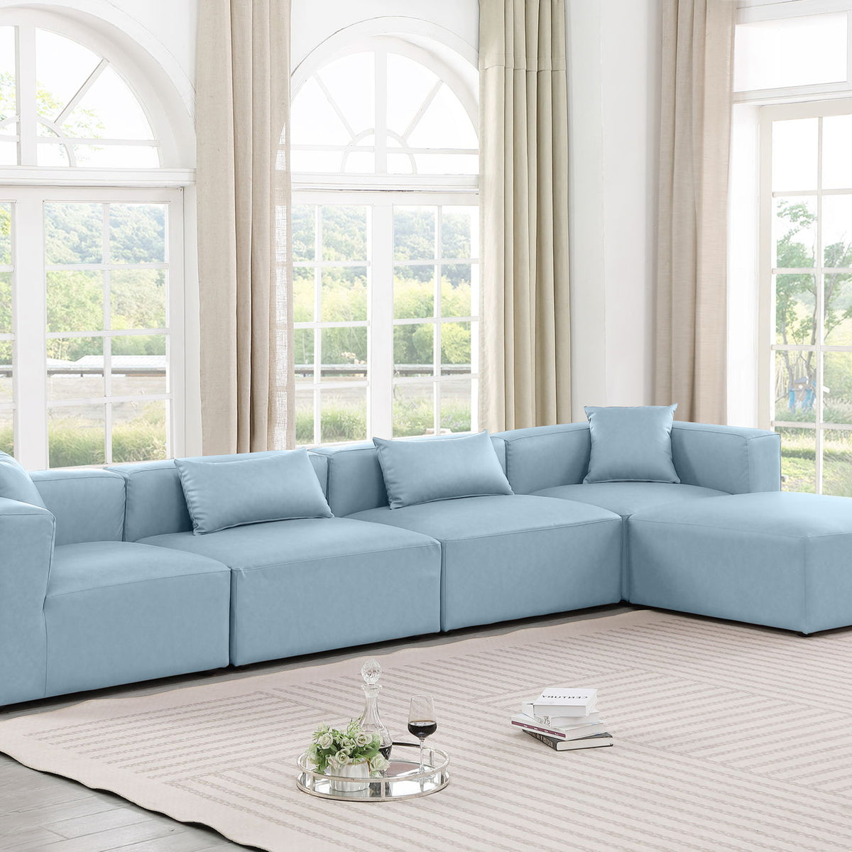 Cube - 5 Piece Modular Sectional With Chaise