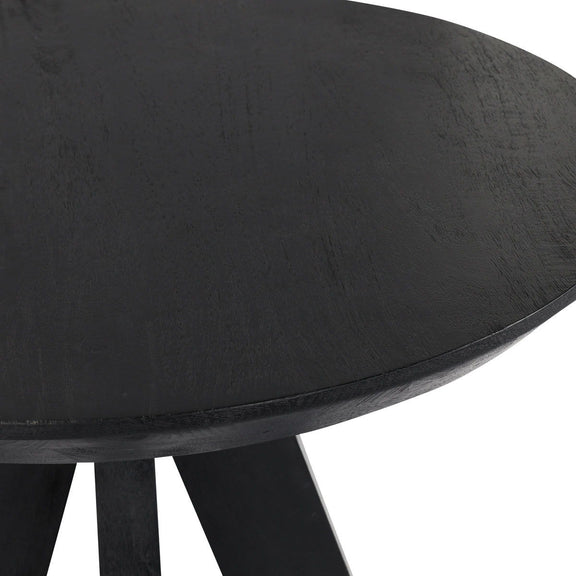 Black bar table tabletop edge close-up with textured surface