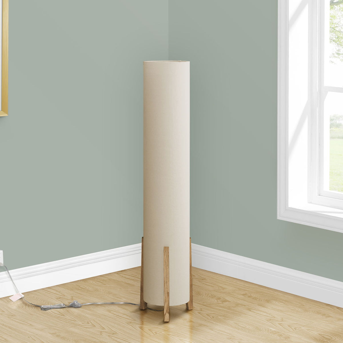 Lighting, Floor Lamp, Wood Look, Contemporary - Brown