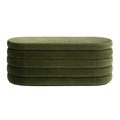 Fuji - Upholstered Oval Storage Bench