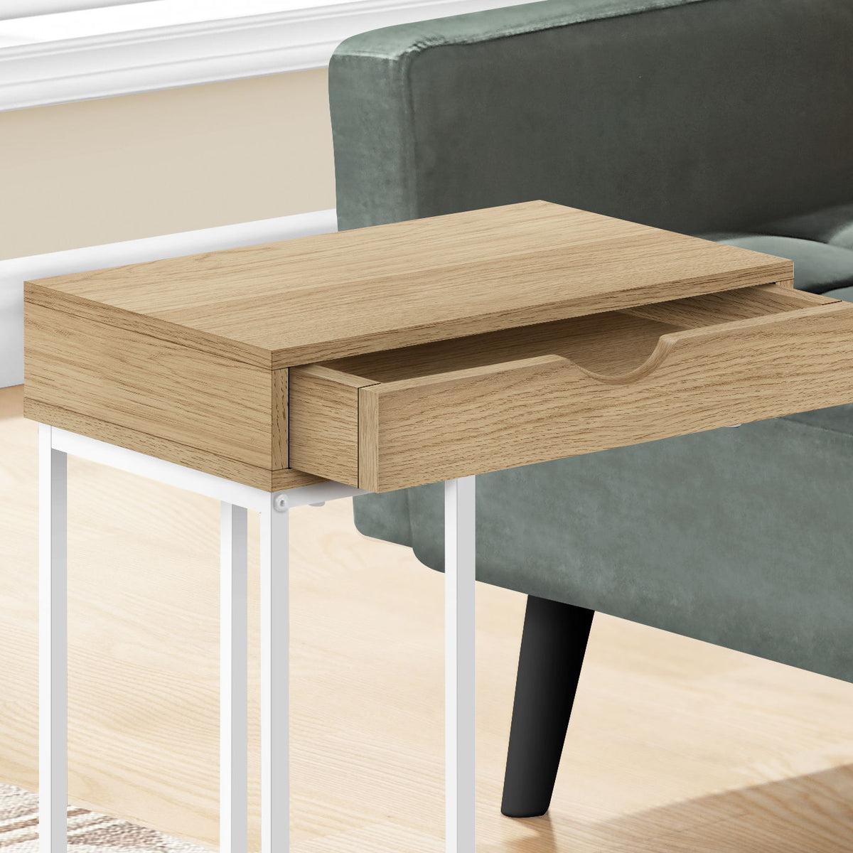 Accent Table, C - Shaped Contemporary & Modern Design