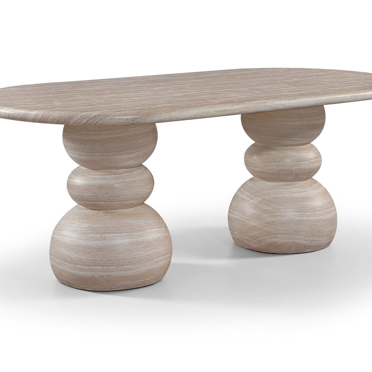 Navo - Indoor/Outdoor Dining Table - Travertine