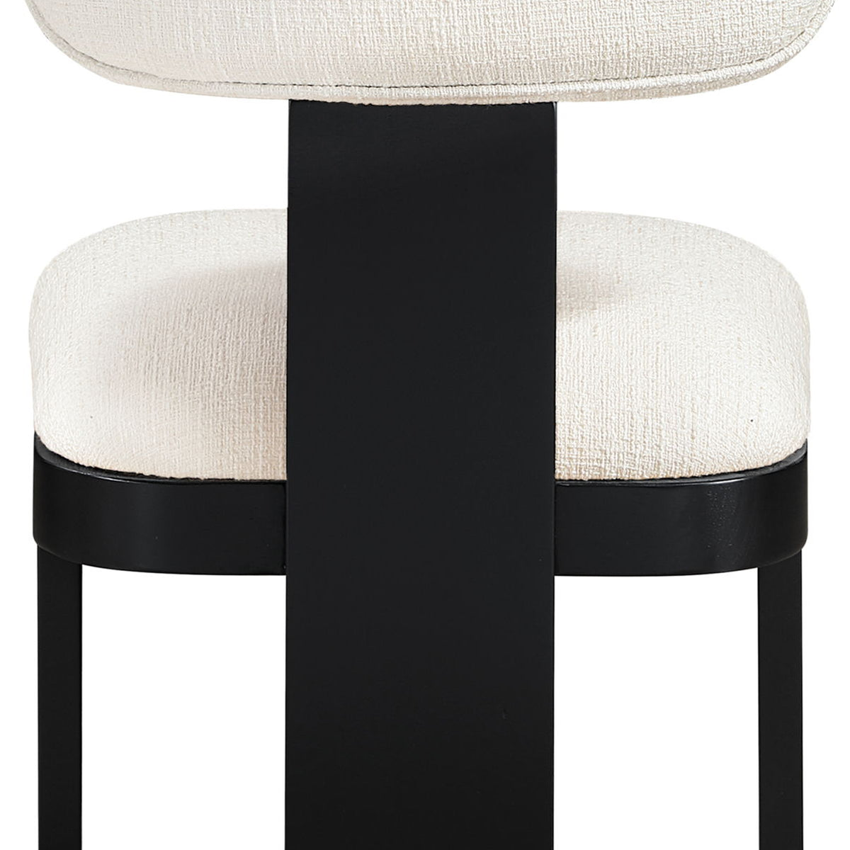 Timbra - Linen Textured Fabric Upholstered Dining Chair (Set of 2) - Black Base