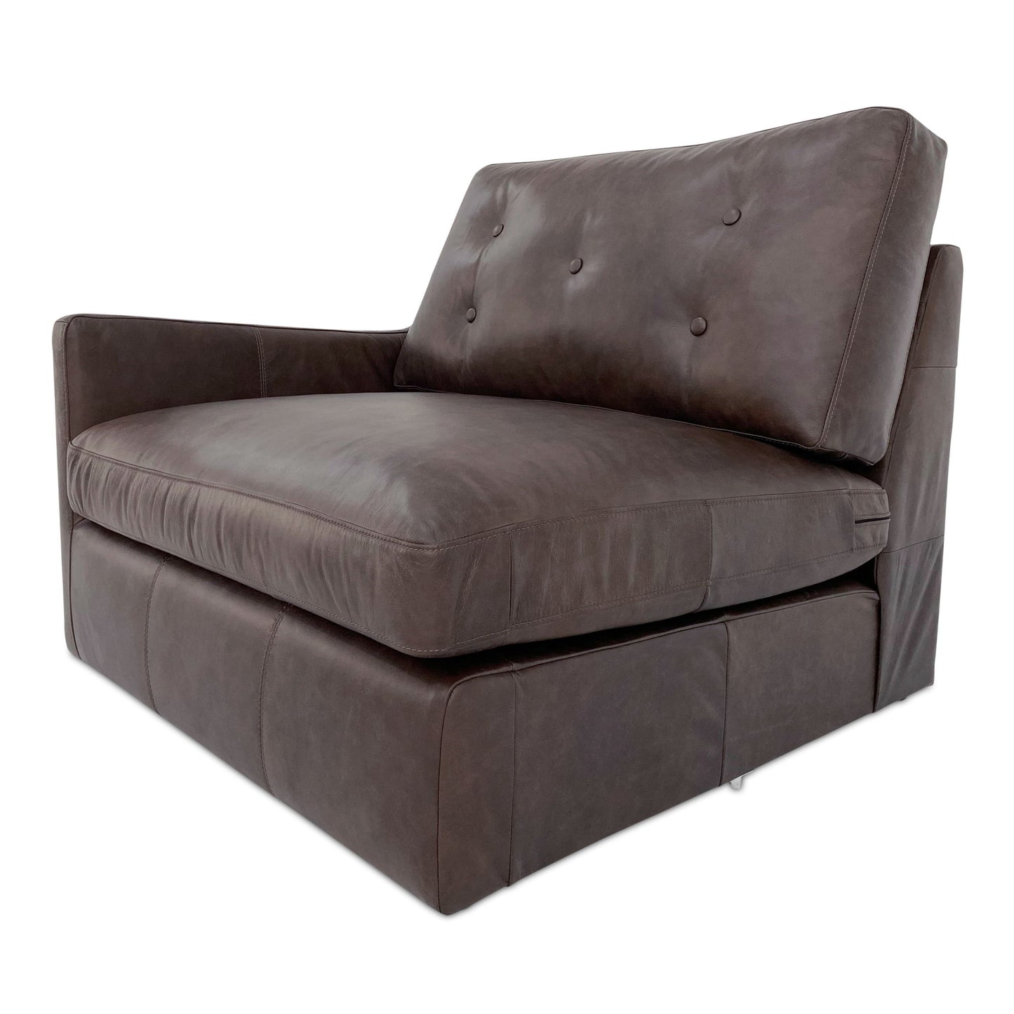 Thurlow - Left Arm Facing Chair Leather - Espresso Brown