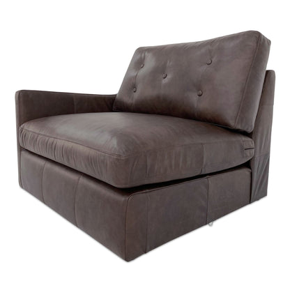 Thurlow - Left Arm Facing Chair Leather - Espresso Brown