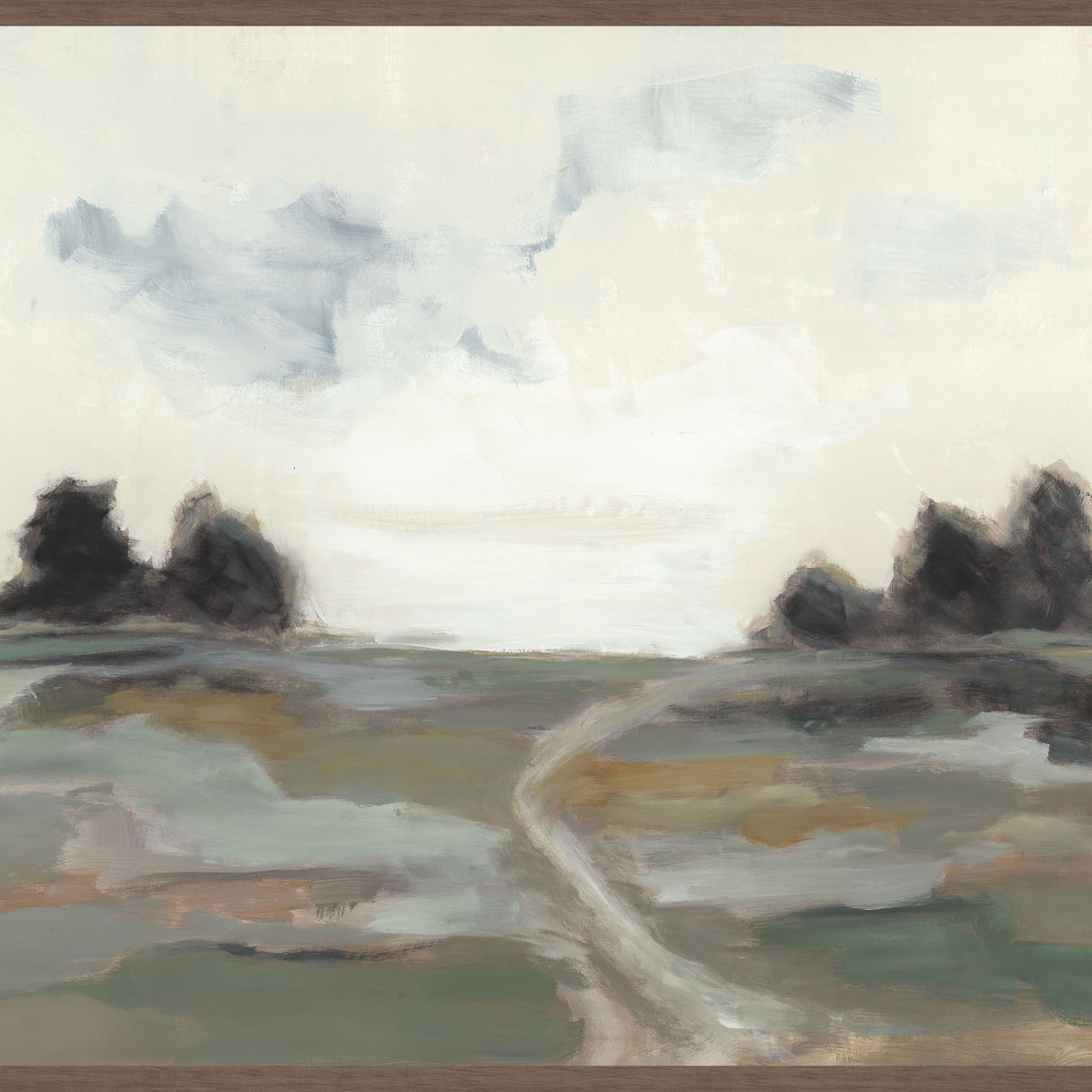 Field - 48" x 72" Painting By Buddy Whitlock - Gray / White