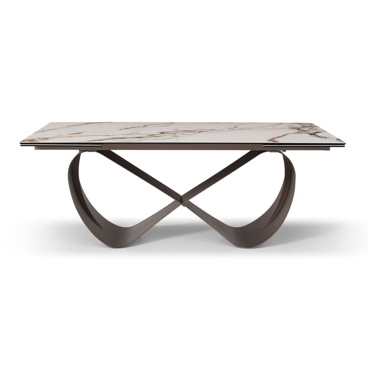 9305 - Dining Table - White / Dark Brown