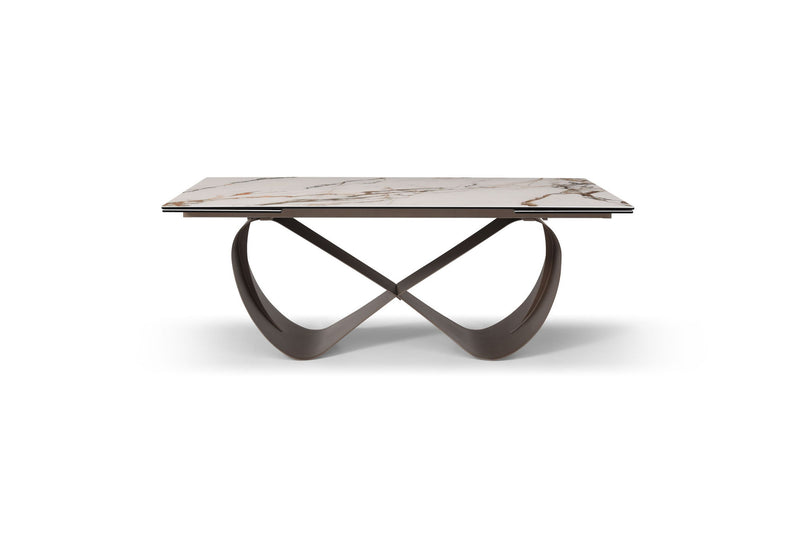 9305 - Dining Table - White / Dark Brown