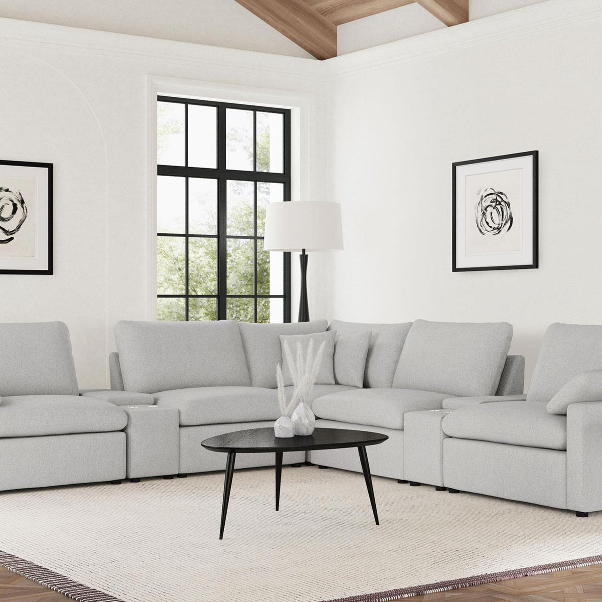 Collins 7-piece Modular Power Reclining Sectional Grey