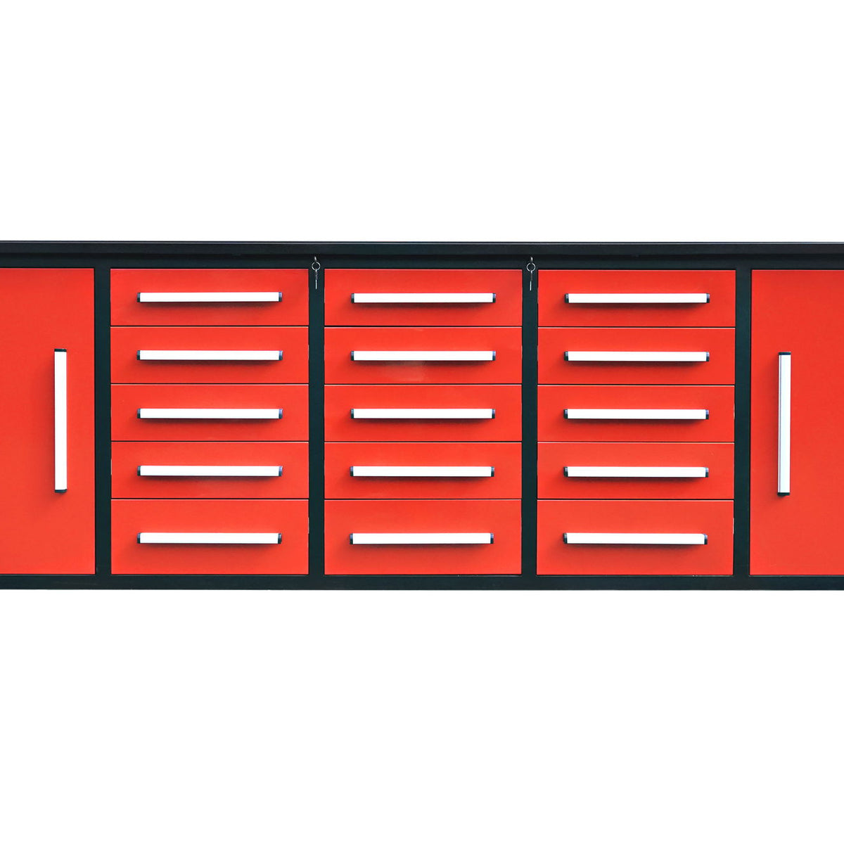 Storage Cabinet With Work Bench (15 Drawers And 2 Cabinets)
