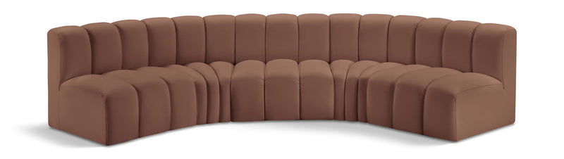 Arc - Faux Leather 5 Piece U-Shaped Modular Sofa