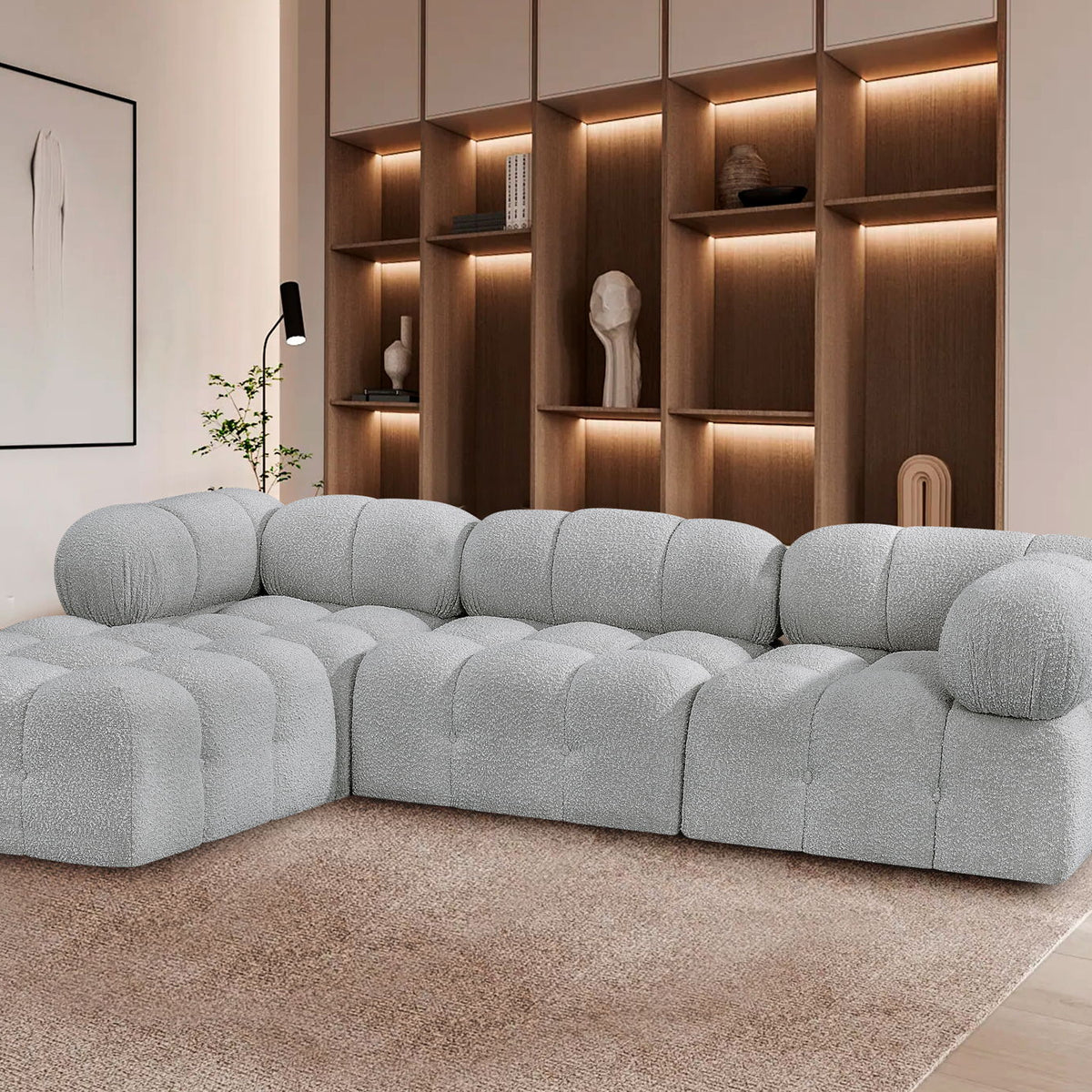 Ames - 4 Piece Fabric Modular Sectional