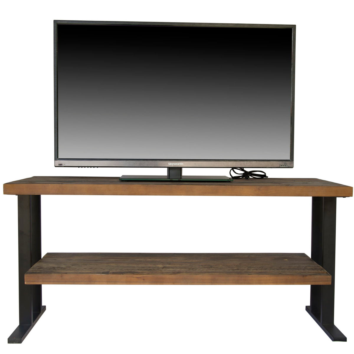 Media Console Table With One Shelf To Your Home Decor - Natural / Black
