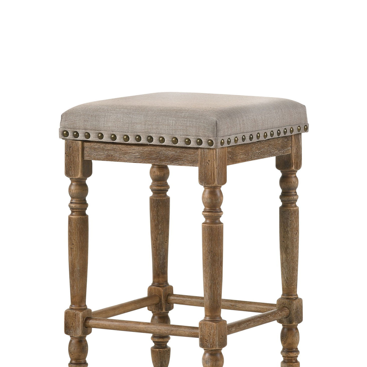 Farsiris - Weathered Counter Height Stool (Set 2) - Beige