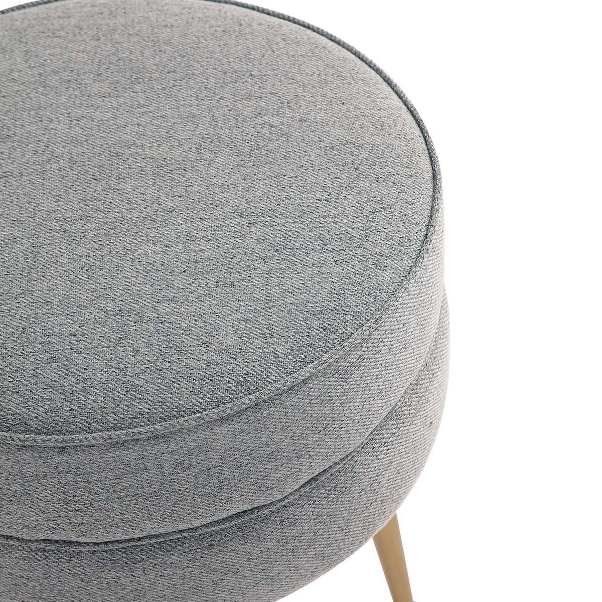 Manhattan Bailey - Accent Ottoman With Gold Chrome Legs