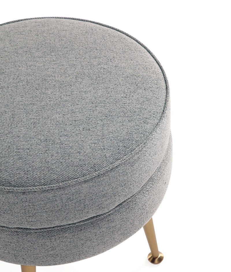 Manhattan Bailey - Accent Ottoman With Gold Chrome Legs
