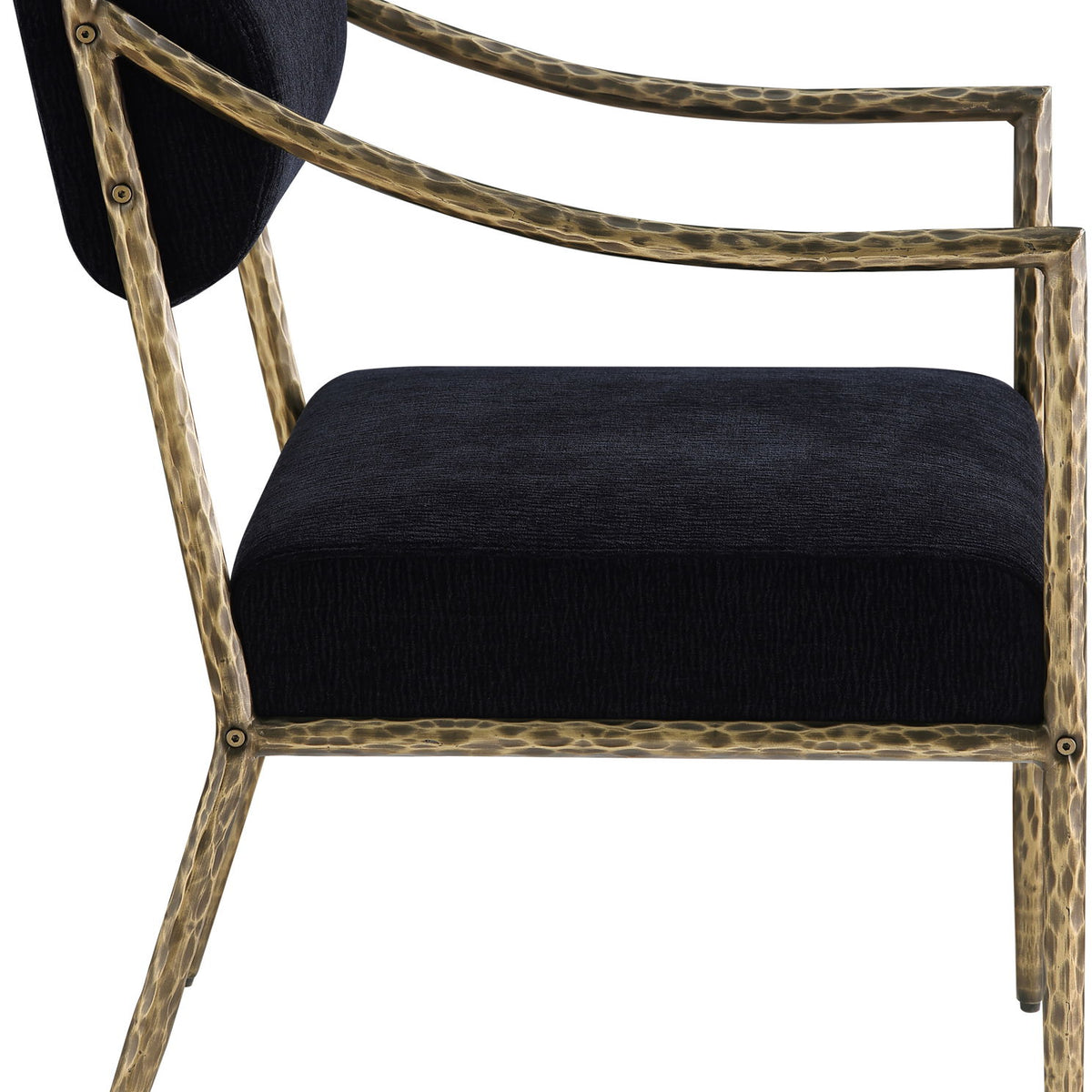 Bastille - Upholstered Dining Arm Chair (Set of 2) - Brass Frame
