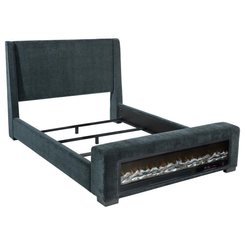 Preston - Upholstered Audio Flame Visualizer Bed
