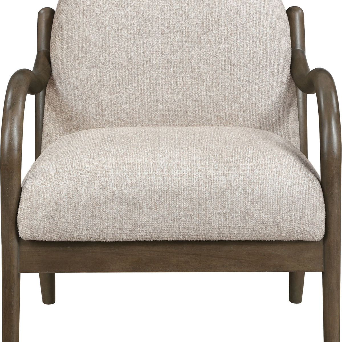 Helmsley - Performance Fabric Upholstered Accent Chair - Brown Frame