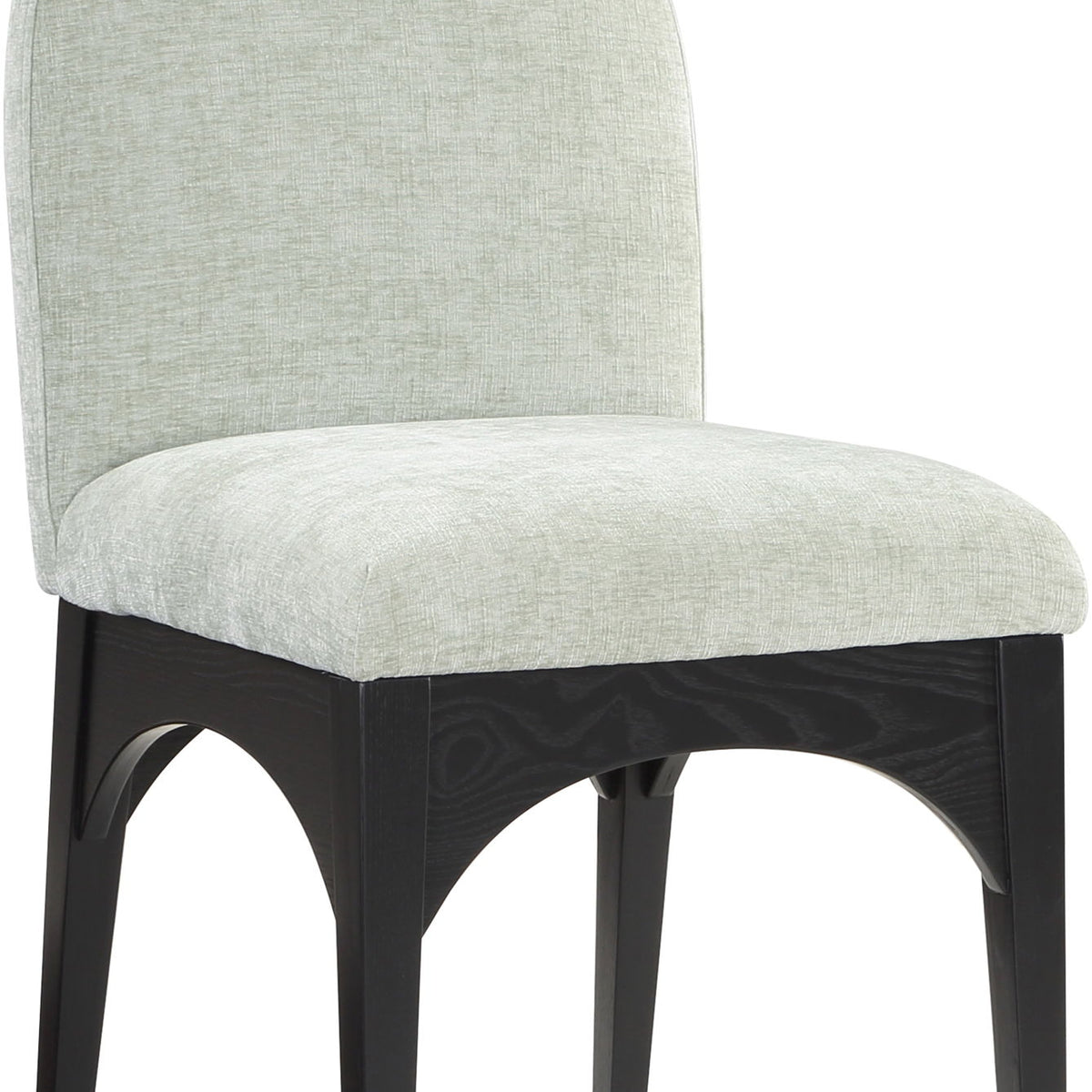 Waldorf - Chenille Dining Side Chair With Black Legs