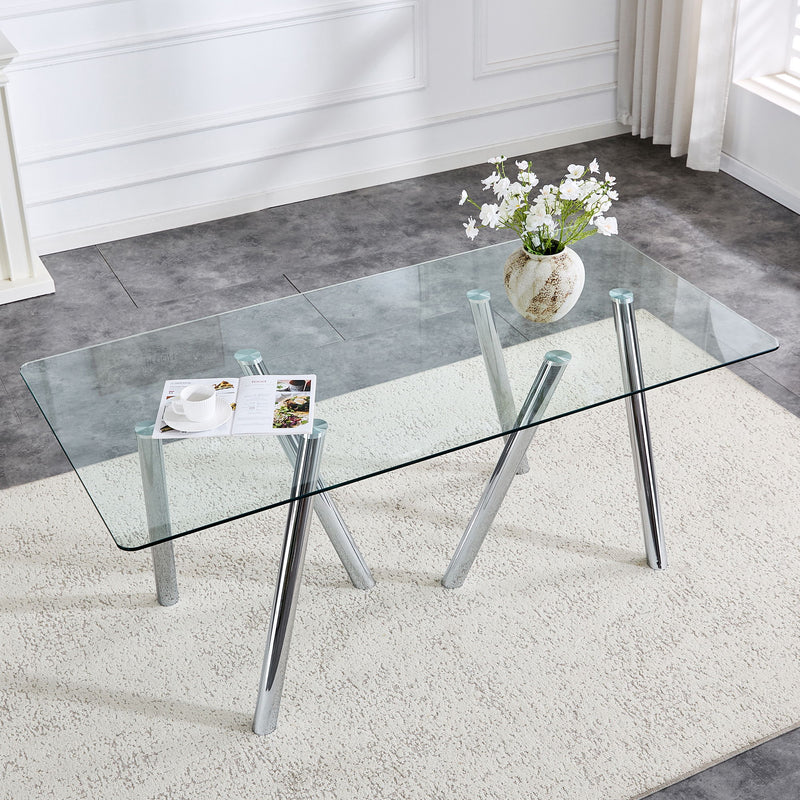 Dining Table With Transparent Surface