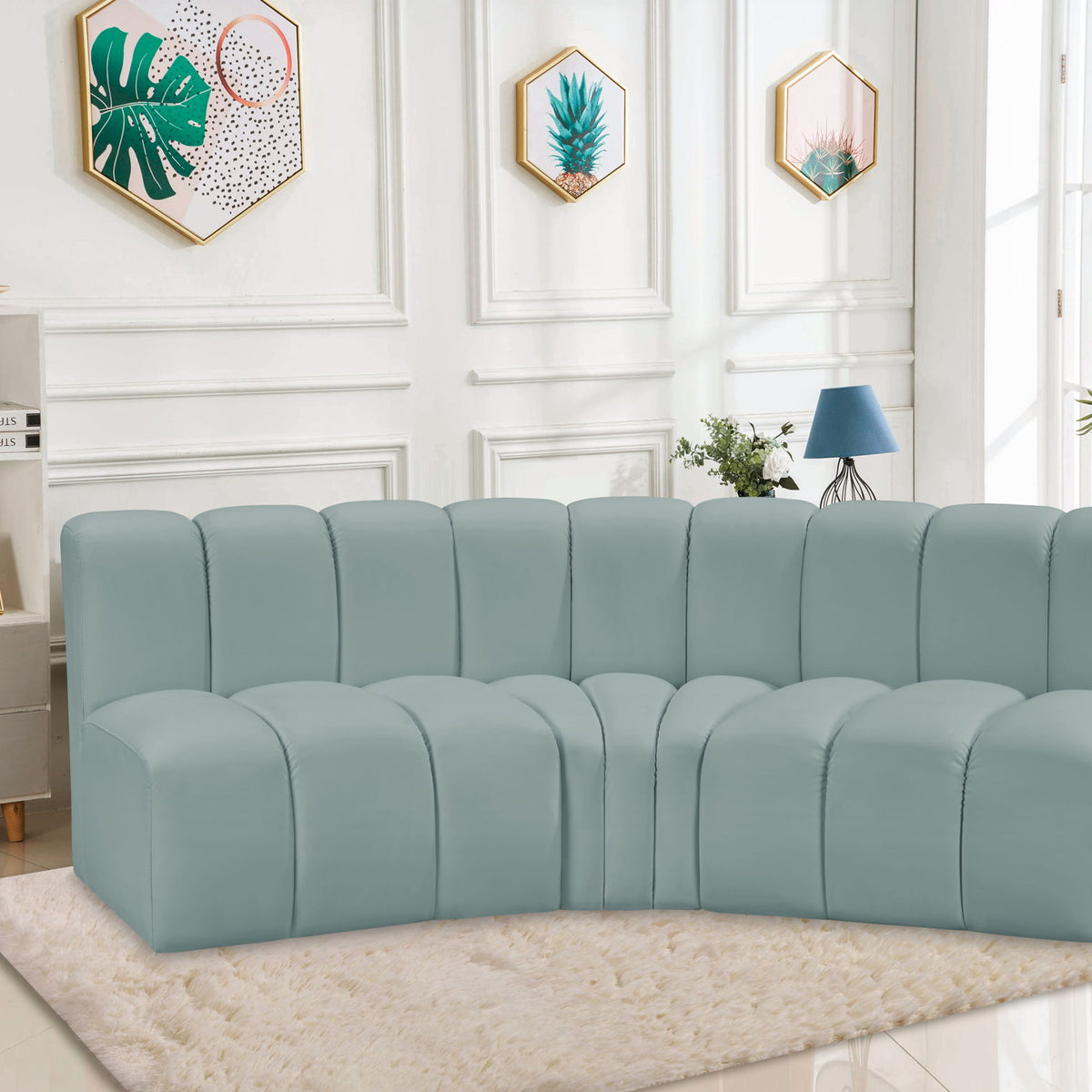Arc - Faux Leather 3 Piece Modular Corner Sofa