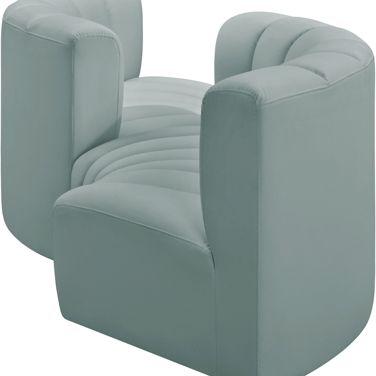 Arc - Faux Leather 4 Piece Curved Modular Sofa