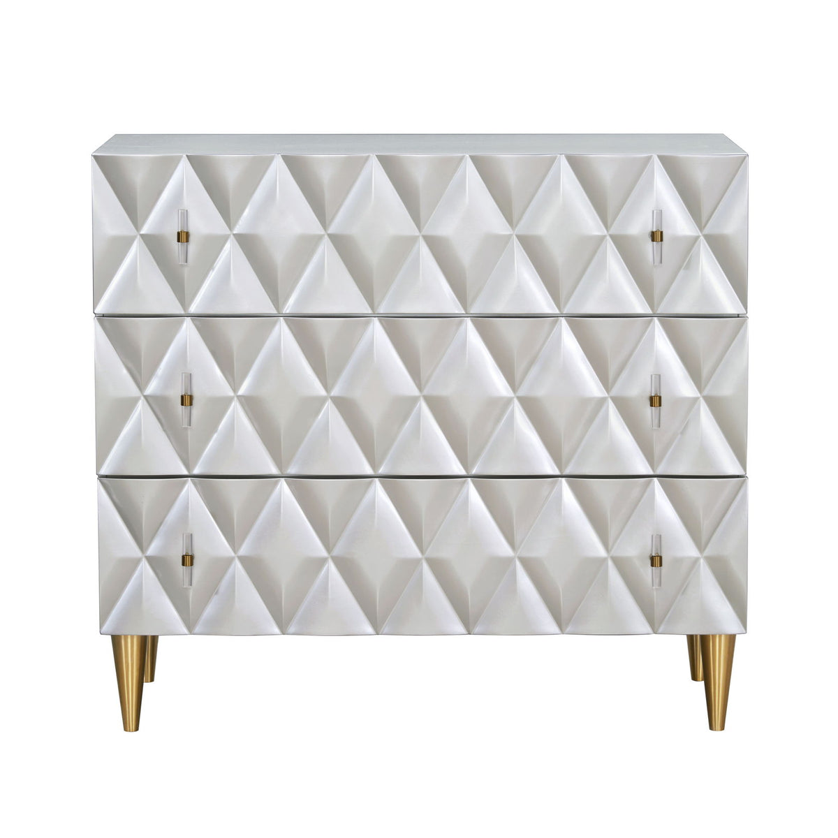 Anson - Console Cabinet - Silver / Champagne