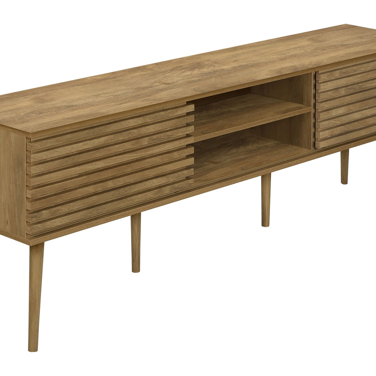 TV Stand, 72 Inch, Media Entertainment Center, Storage Cabinet, Console, Storage Shelves, Contemporary & Modern - Walnut