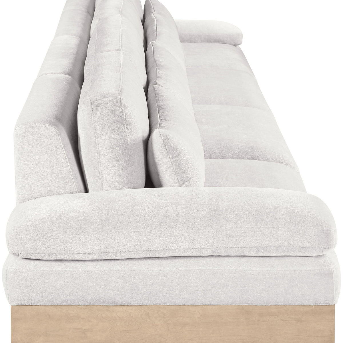 Turin - Chenille Fabric Upholstered Modular Sectional - White