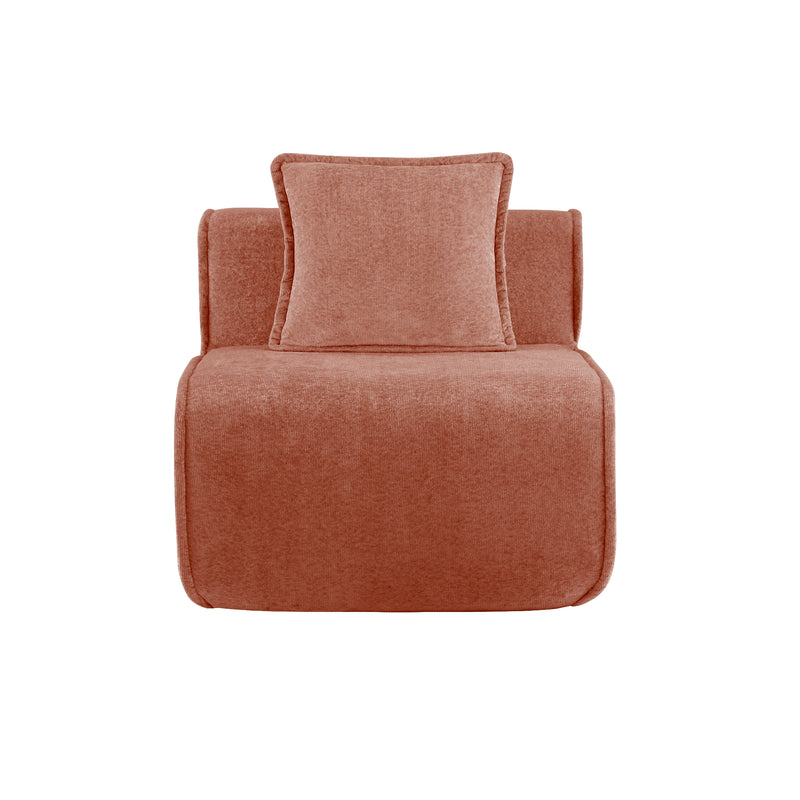 Harrison Armless Sofa - Red Velvet