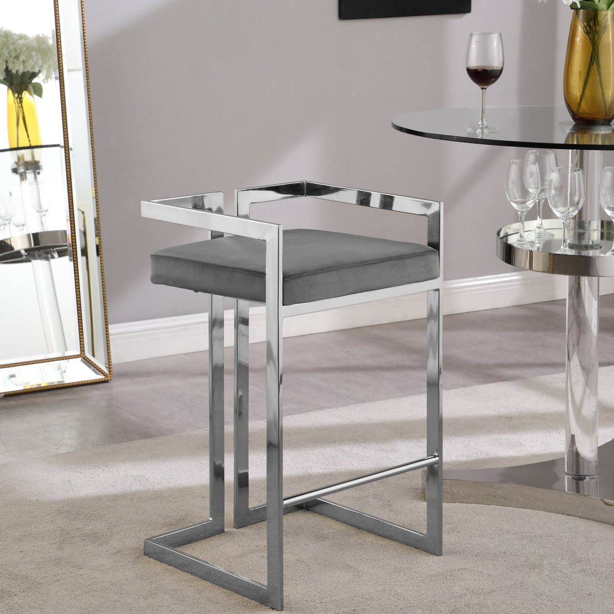 Ezra - Stool with Chrome Legs (Set of 2)