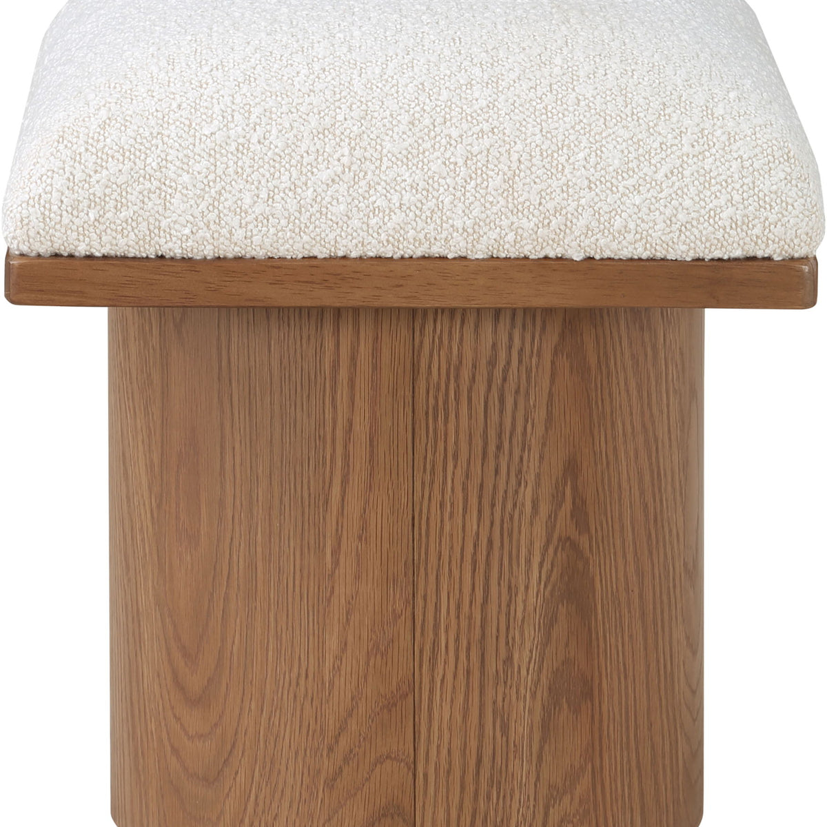 Pavilion - Bench Ottoman With Brown Base - Cream
