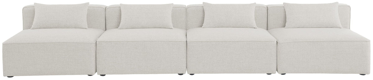 Cube - Linen Modular 4 Seat Armless Sofa