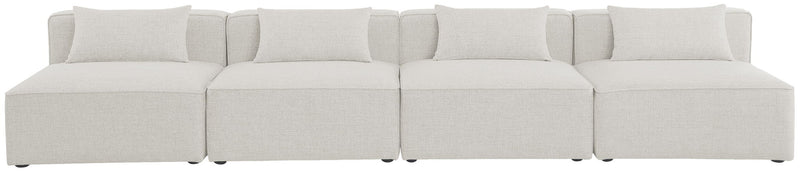 Cube - Linen Modular 4 Seat Armless Sofa